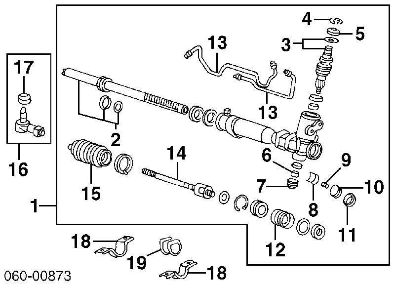Compre Bota de proteção do mecanismo de direção (de cremalheira) Hyundai Sonata 3