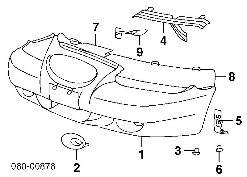 Reforçador do pára-choque dianteiro para Hyundai Sonata III 