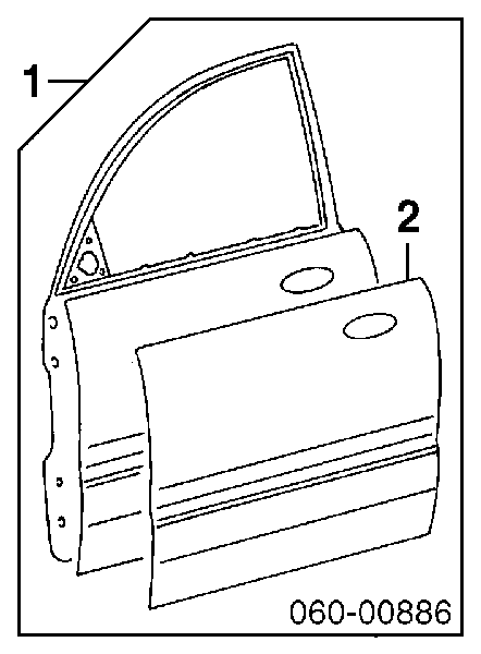 760033D110 Hyundai/Kia Porta dianteira esquerda