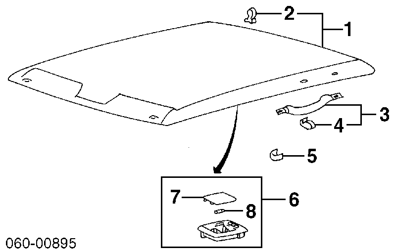 Revestimento do teto para Hyundai Sonata III 