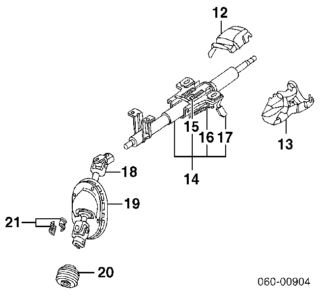 Coluna da direção para Hyundai Sonata III 