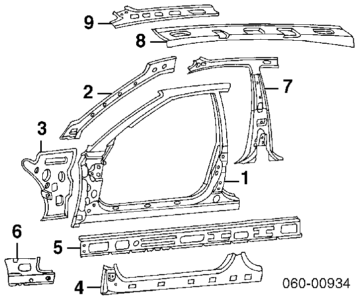 Acesso externo direito Hyundai Accent I 