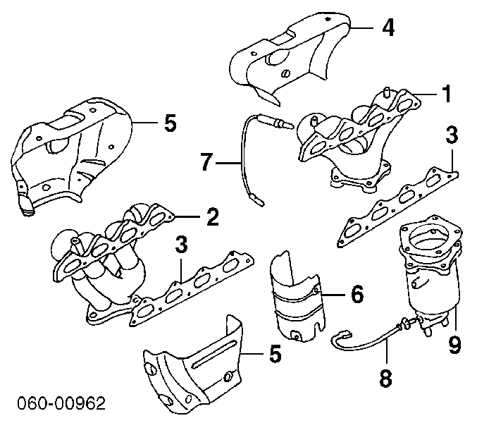 2852133020 Hyundai/Kia Vedante de tubo coletor de escape