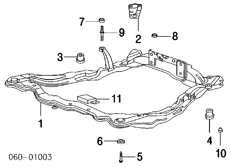 Viga de suspensão dianteira (plataforma veicular) para Hyundai Sonata III 