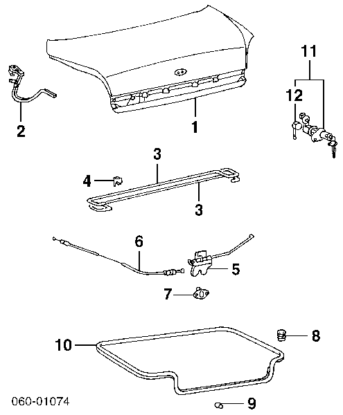 Tampa de porta-malas para Hyundai Sonata IV EF