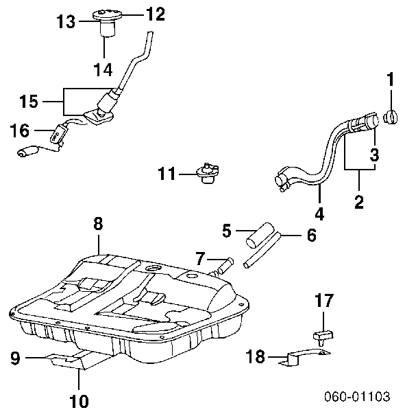 Sensor do nível de combustível no tanque para Hyundai Sonata IV EF