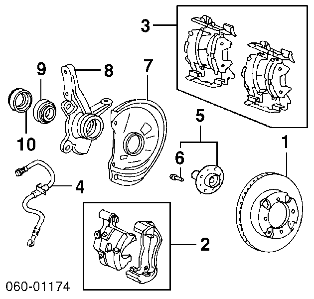 5171225061 Hyundai/Kia Disco do freio dianteiro