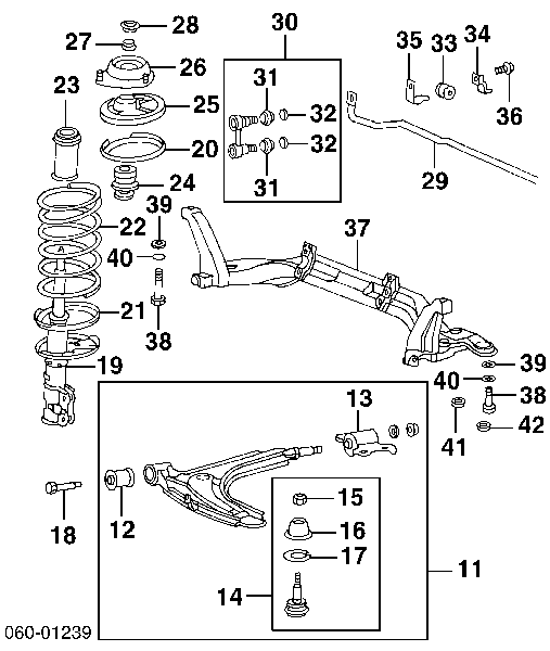 5462029000 Hyundai/Kia Copo de suporte superior de mola dianteira