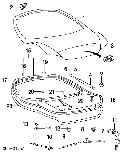8173927000 Hyundai/Kia Pára-choque (grade de proteção) de tampa de porta-malas (de 3ª/5ª porta traseira)