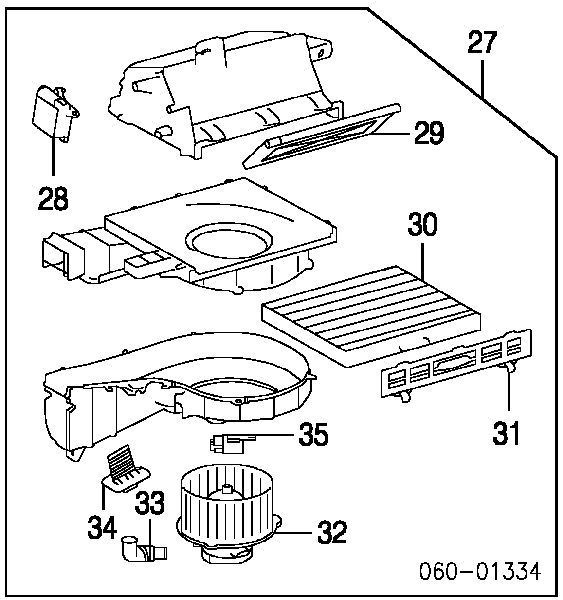 Motor de ventilador de forno (de aquecedor de salão) para Hyundai Elantra III XD