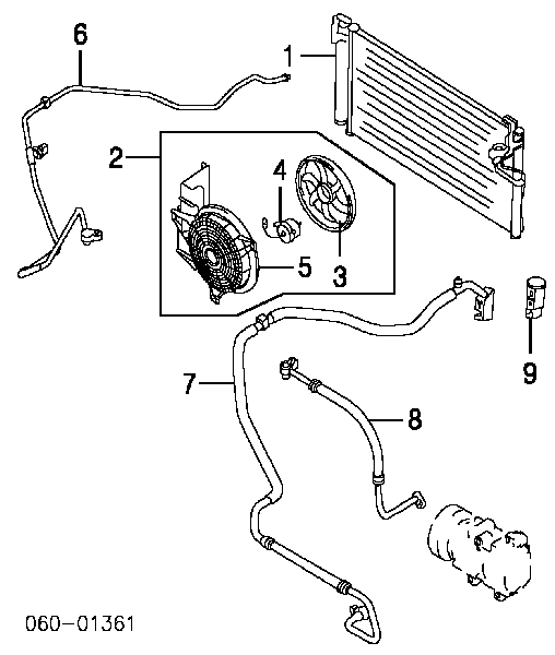 9760626401 Hyundai/Kia Radiador de aparelho de ar condicionado