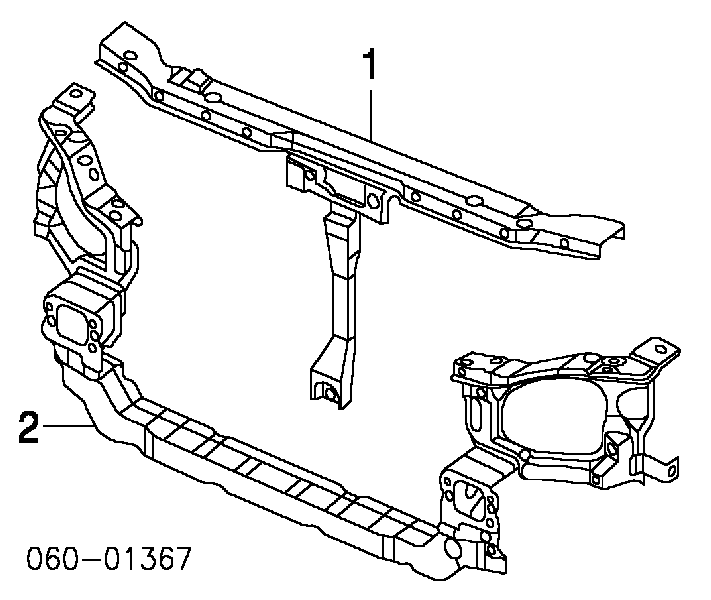 Suporte do radiador montado (painel de montagem de fixação das luzes) para Hyundai Santa Fe I SM