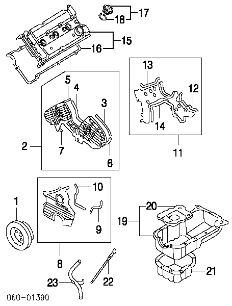 2151037111 Hyundai/Kia Panela de óleo de cárter do motor