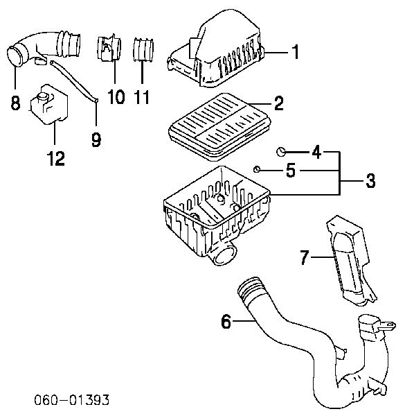 2810039450 Hyundai/Kia Sensor de fluxo (consumo) de ar, medidor de consumo M.A.F. - (Mass Airflow)