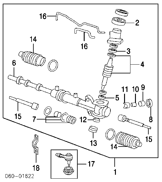 Tração de direção Hyundai Accent 1