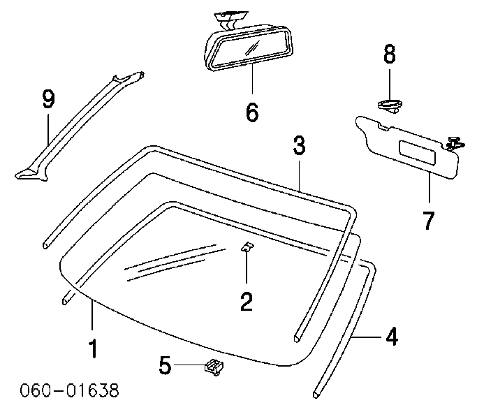 Espelho de salão interno para Hyundai Sonata III 