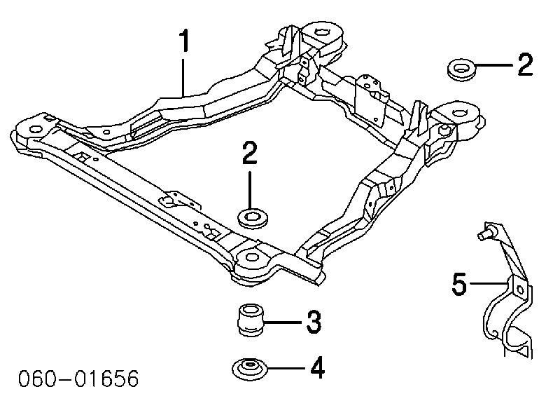 6241526000 Hyundai/Kia Bloco silencioso (coxim) de viga dianteira (de plataforma veicular)