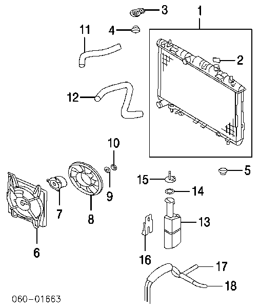 253862D000 Hyundai/Kia Motor de ventilador do sistema de esfriamento
