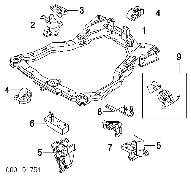70883 Impergom Coxim (suporte) dianteiro de motor