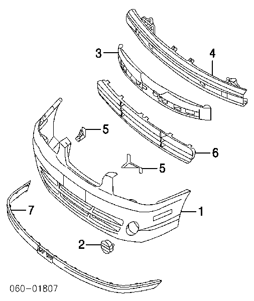  Reforçador do pára-choque dianteiro Hyundai Elantra III sedan (XD) (2000 - 2006) III