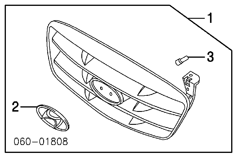 863502D220 Hyundai/Kia Grelha do radiador