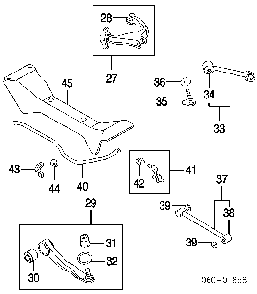 Viga de suspensão traseira (plataforma veicular) para Hyundai Sonata IV EU4