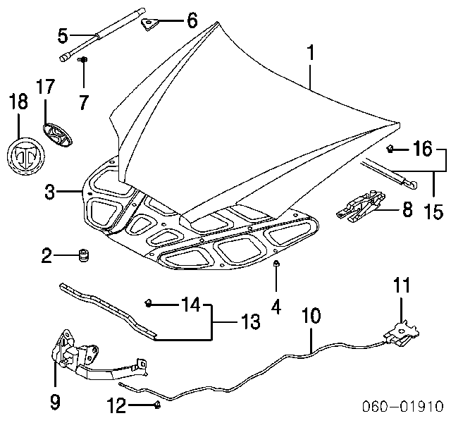 664002C020 Hyundai/Kia Capota
