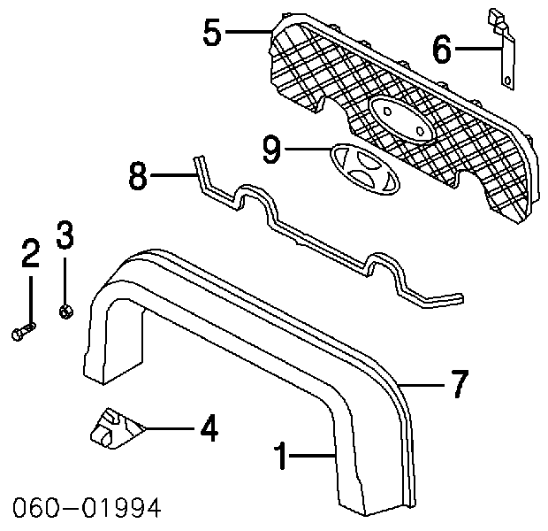 8635226900 Hyundai/Kia Grelha do radiador