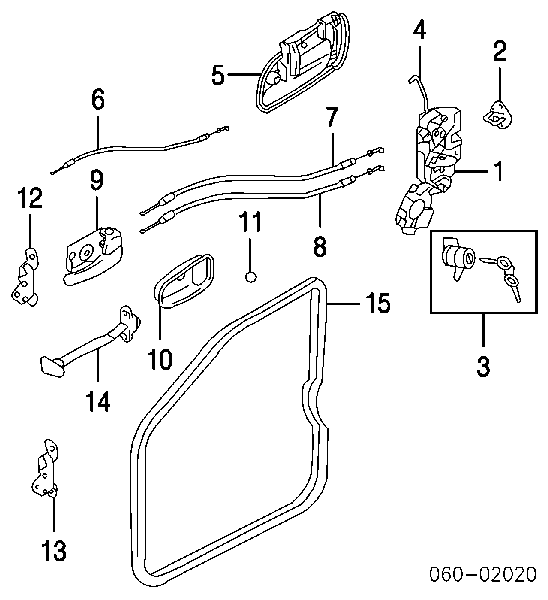 8266026000 Hyundai/Kia Maçaneta dianteira direita da porta externa