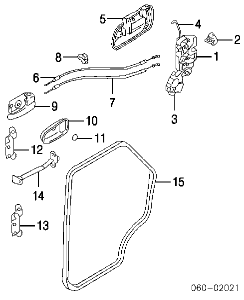 8365026000 Hyundai/Kia Maçaneta externa esquerda da porta traseira