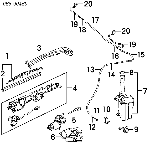 8533050030 Toyota Bomba de motor de fluido para lavador de vidro dianteiro