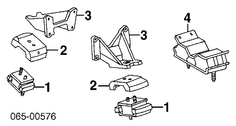 Coxim (suporte) dianteiro de motor Toyota Land Cruiser 80 J8