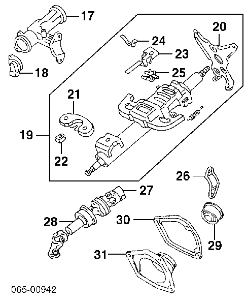 Coluna da direção para Lexus RX 300 MCU15