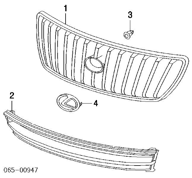 Grelha do radiador Lexus RX 300 MCU15
