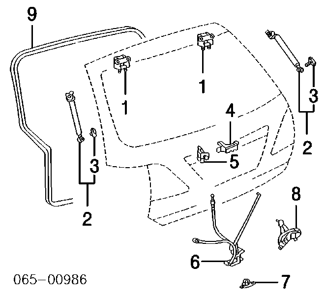 Compre Amortecedor de tampa de porta-malas (de 3ª/5ª porta traseira) Lexus RX 