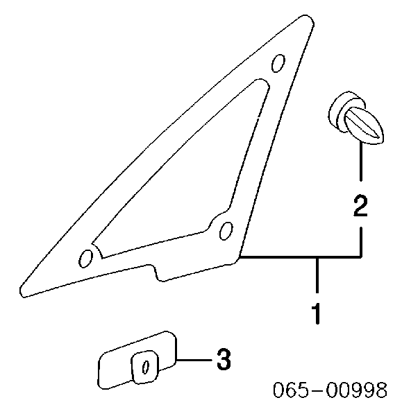 6212048030 Toyota Vidro de janelo da porta dianteira esquerda