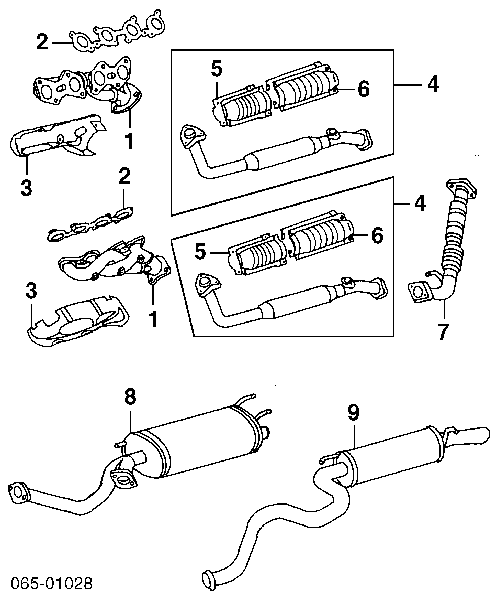 Silenciador, parte traseira Toyota Land Cruiser 100 J10
