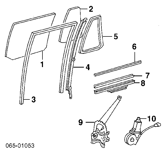 8572060120 Toyota Motor de acionamento de vidro da porta traseira direita