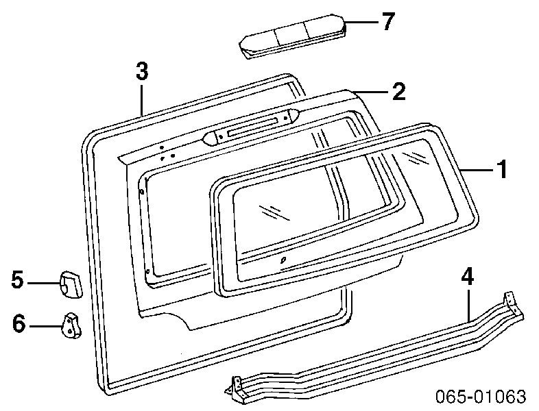 Porta traseira (3ª/5ª porta-malas (tampa de alcapão) Toyota Land Cruiser 100 J10