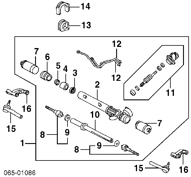 4553560010 Toyota Bota de proteção do mecanismo de direção (de cremalheira)