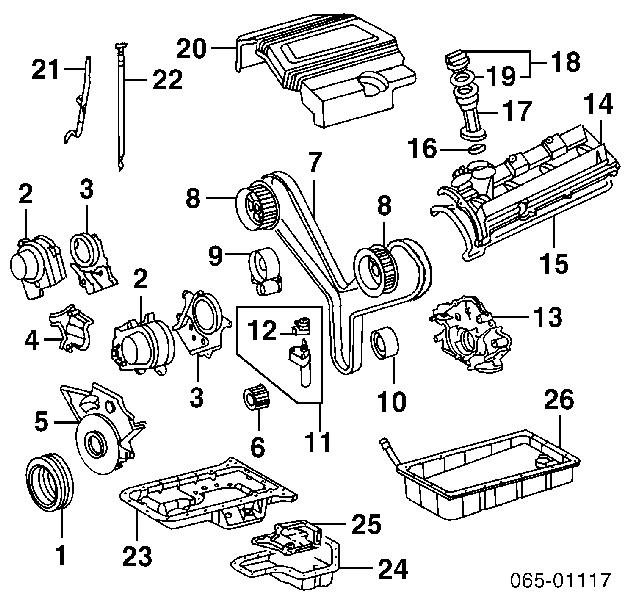 Sonda (indicador) do nível de óleo no motor para Toyota Land Cruiser 100 J10