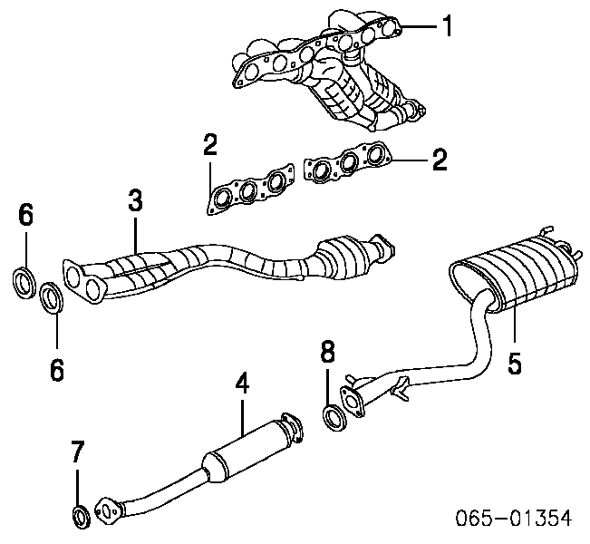 Vedante de tubo coletor de escape para Lexus IS E1