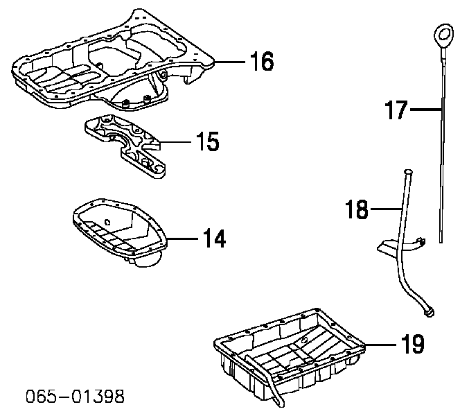 1210250120 Toyota Panela de óleo de cárter do motor