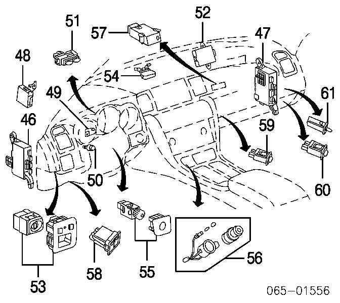 8434030110 Toyota Sensor de ativação do sinal de parada