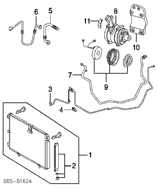 8845048010 Toyota Radiador de aparelho de ar condicionado