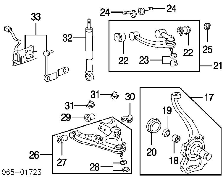 4819860011 Toyota Porca de parafuso de fixação de braço oscilante dianteiro inferior