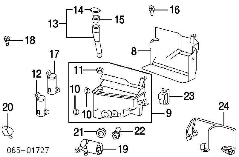 8594233010 Toyota Relê de controlo de limpador pára-brisas
