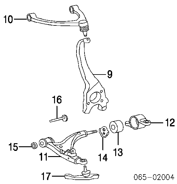 4862050050 Toyota Braço oscilante inferior direito de suspensão dianteira