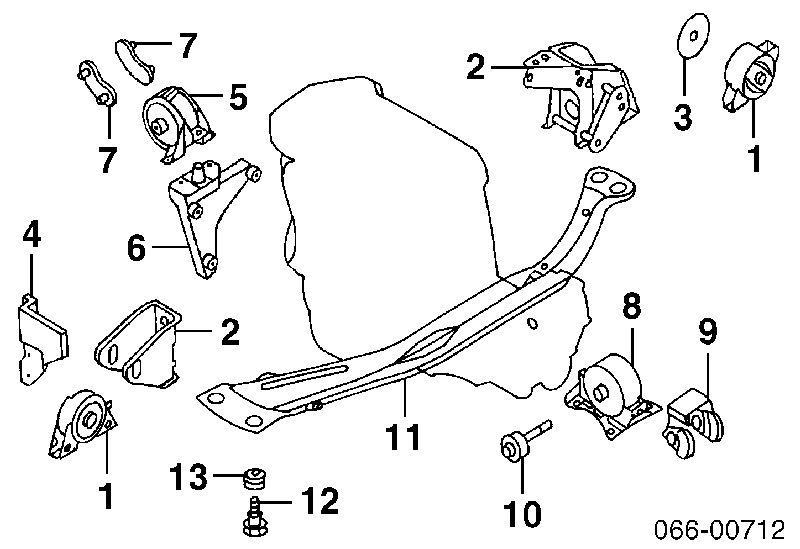 Compre 112484M410 Nissan/Infiniti Bucha de viga longitudinal dianteira de motor