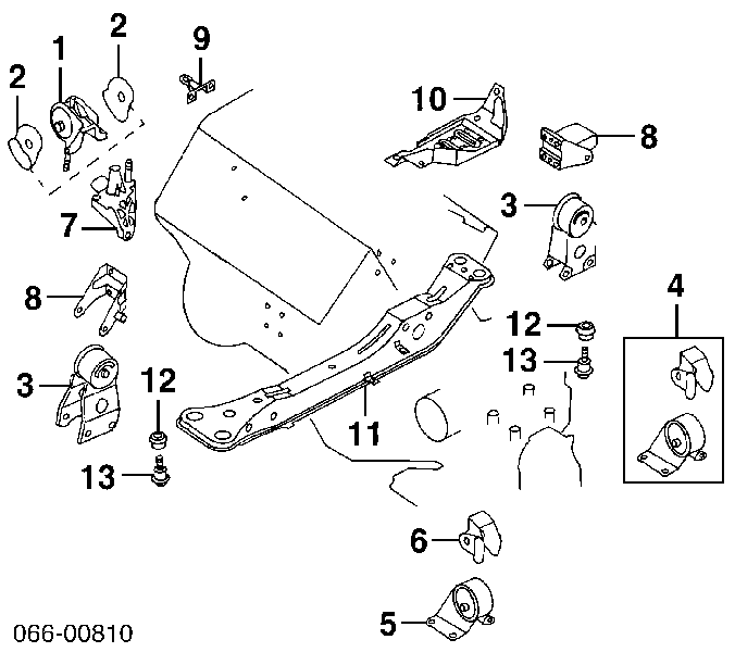 Compre 1127040U03 Nissan/Infiniti Coxim (suporte) dianteiro de motor